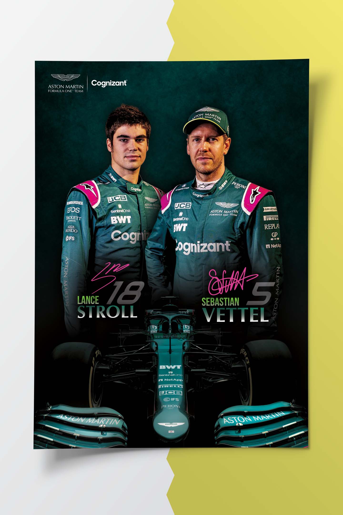 2021 Aston Martin F1 Team Signature Poster