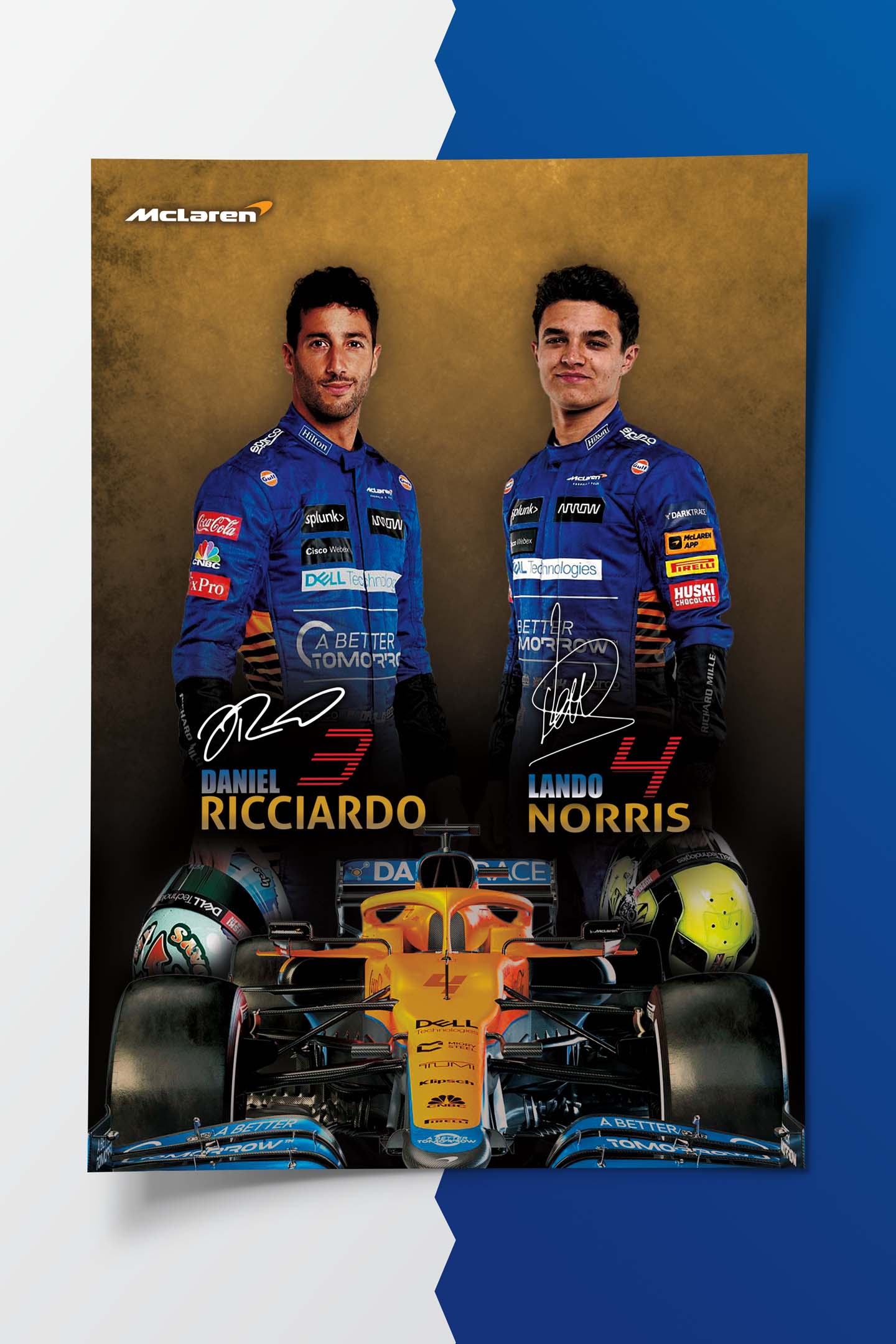 2021 McLaren F1 Team Signature Poster