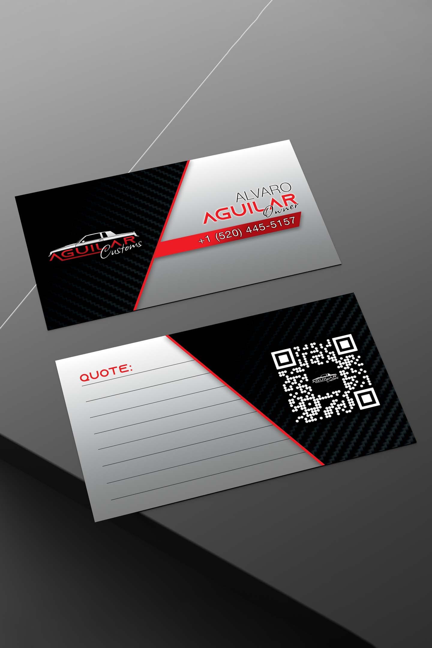 Aguilar Customs - Business Cards