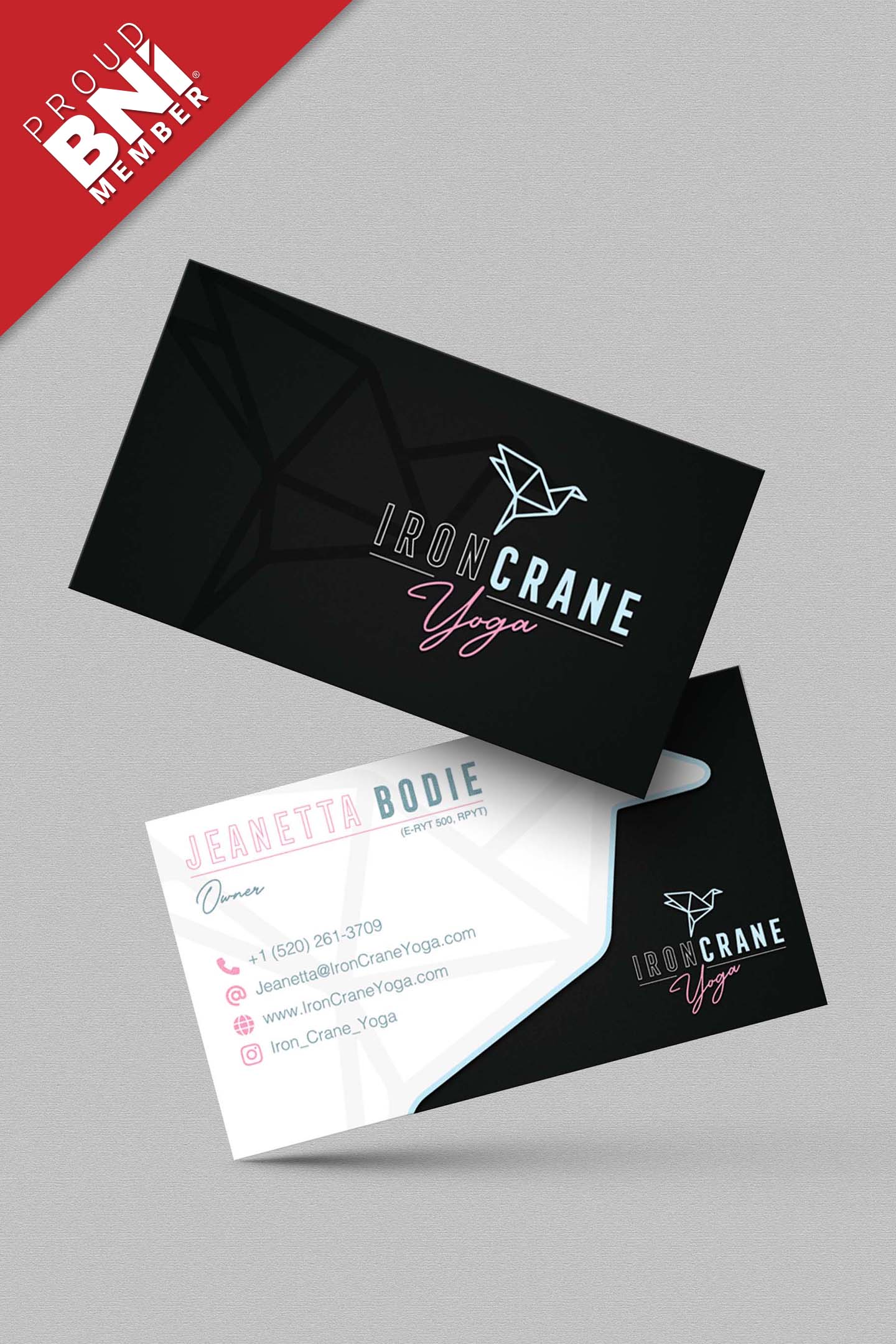 Iron Crane Yoga - Business Cards