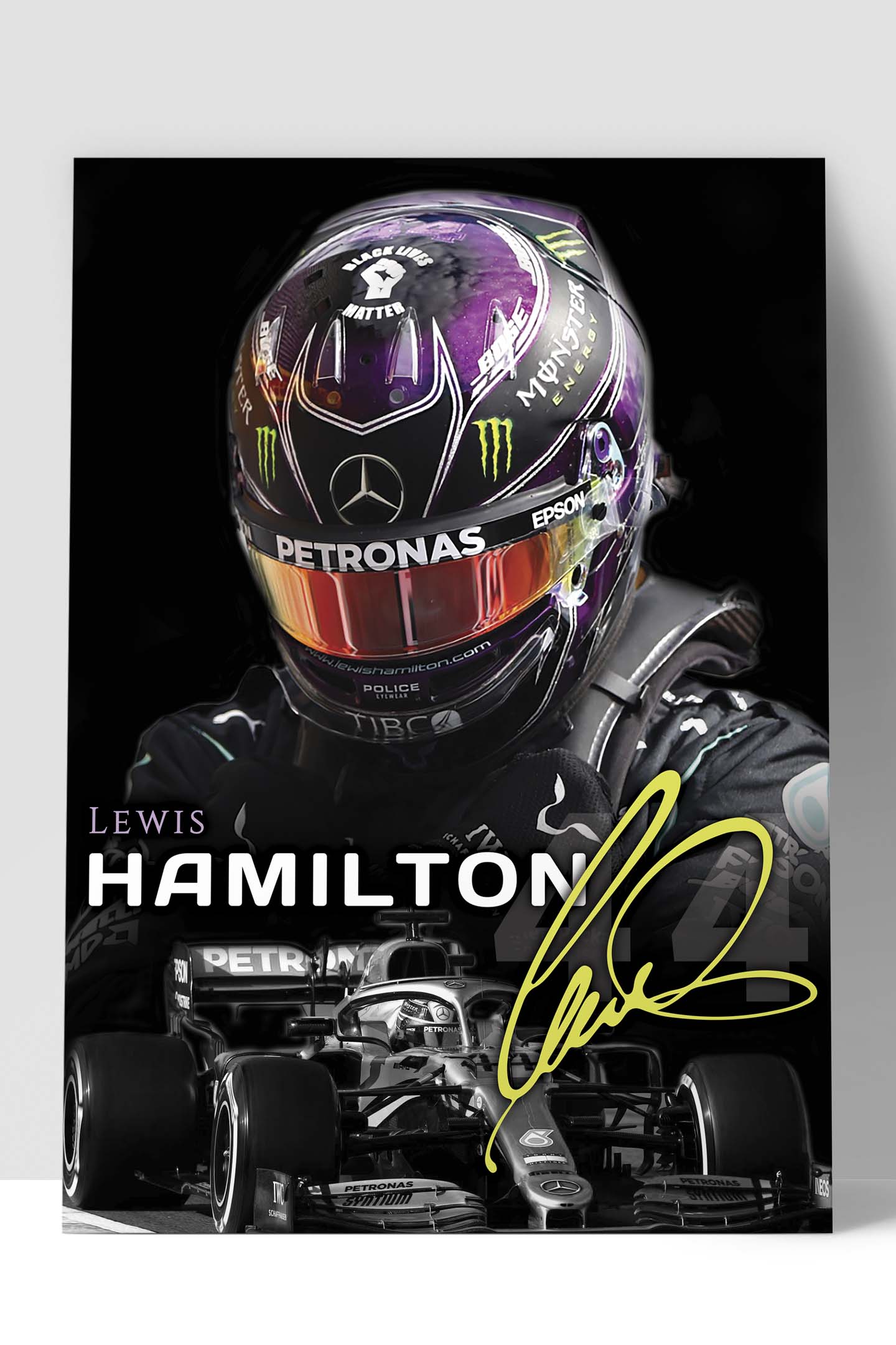 Lewis Hamilton 2021 F1 Signature Poster